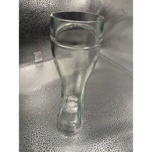German Style 1L 9.75" Clear Glass Drinking Boot Beer Mug Unmarked‎